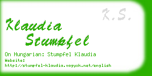 klaudia stumpfel business card